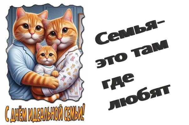 прикольные картинки с днем идеальной семьи для кумы